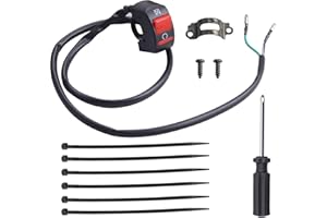 JINGKE 7/8'' 22mm Handle Kill On Off Switch for ATV Motorcycle Scooter Go Kart Engine Offroad Enduro Dirt Bike Baja Doodle Bug DB30 Mini Bikes