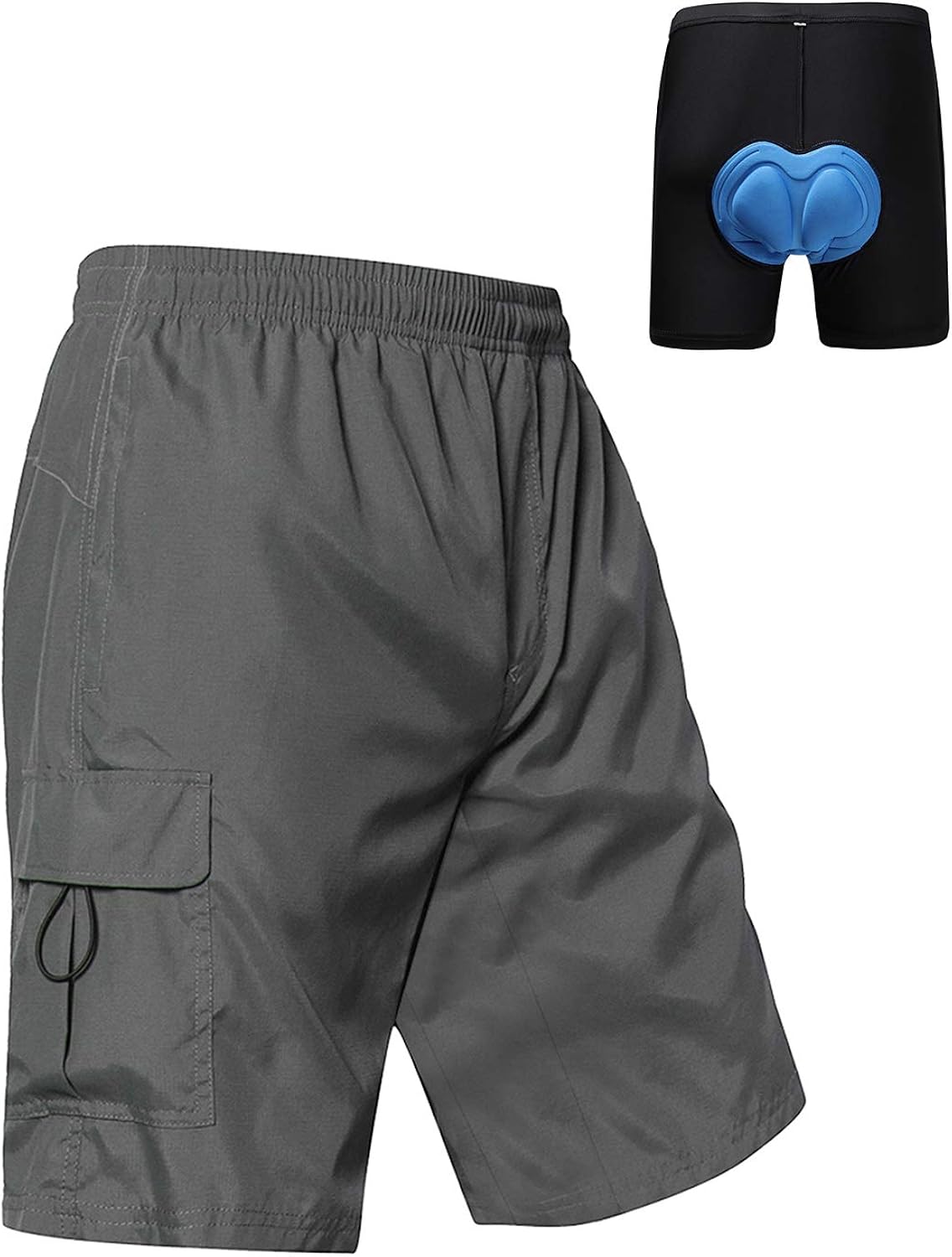 EZRUN Men's 3D Padded Mountain Bike Shorts Lightweight MTB Cycling Shorts: Clothing