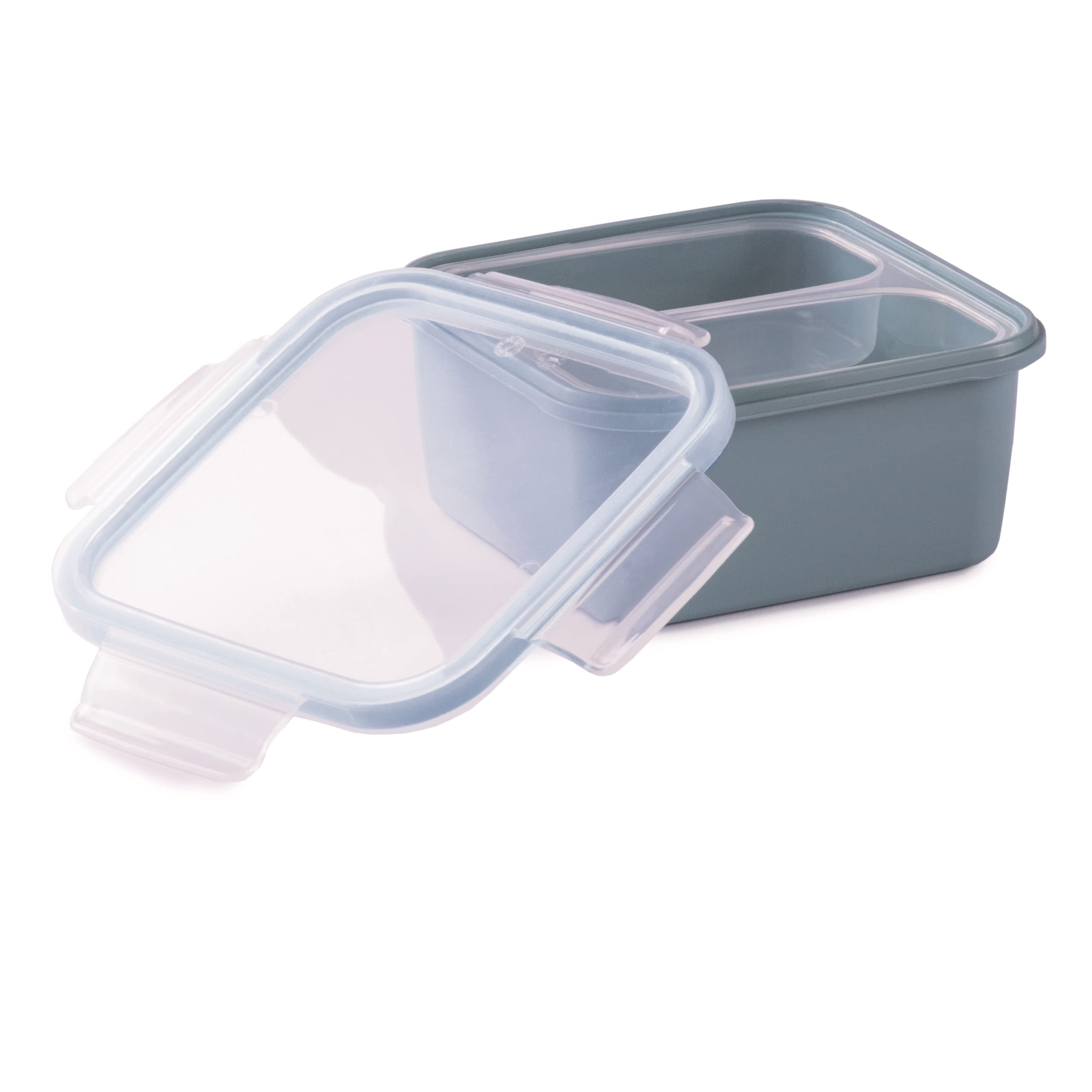 Snips - Square Lunch Box - Snipslock Lunch Box Adults and Kids - Bento Box, lid with 4 Safety Locks - 0,80 LT - Multi Compartment Lunch Box, 15x15x7,5 cm - Made in Italy - 0% BPA and Phthalate Free