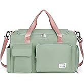 AMXNX Gym Bag for Women Travel Duffel Bag Shoes Compartment with Dry Wet Separated Pocket Weekender Bag Overnight Training