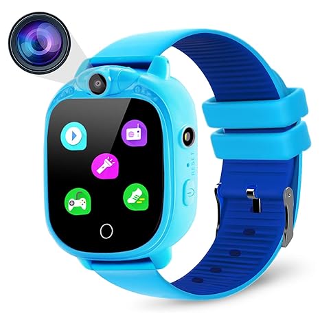 Prograce Kids Smartwatch Digitalkamera Uhr mit Spielen, Musik-Player, Schrittzähler, Schrittzähler, FM-Radios, Taschenlampen 