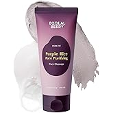 EQQUALBERRY Purple Rice Pore Purifying Pack Cleanser - Dual-Use Clay Mask & Foam Cleanser | Deep Cleansing for Pore Care & Skin Prep | AHA+BHA+PHA | Korean Skincare for Glass Skin, 4.58 OZ. (130g)