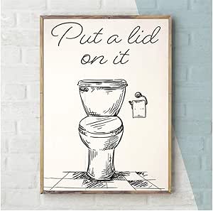 YaShengZhuangShi Lienzo Pop Art Divertido WC Carteles e Impresiones