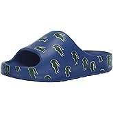 Lacoste Men's SERVE SLIDE 2.0, DK BLU/DK GRN, 13