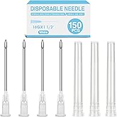 150 Pack 16 Ga 1.5 Inch Luer Lock,Lab Accessories, Industrial Dispensing Accessories, Individually Packaged