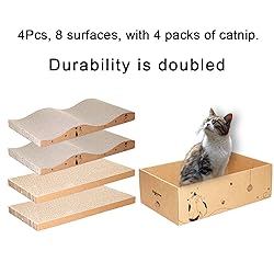 RUBMEOW Cat Scratcher Cardboard Pad Scratch