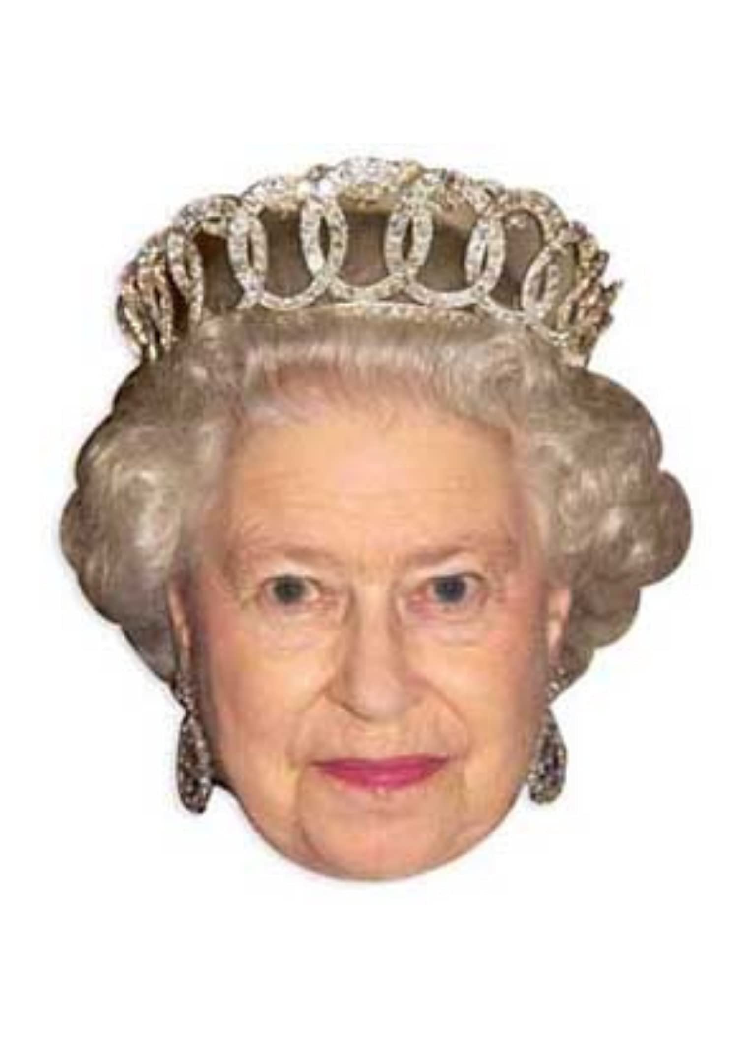 STAR CUTOUTS SM43 Printed Card Elizabeth II, Queen Mask