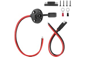 PAEKQ 10AWG Weatherproof Solar SAE Power Socket Sidewall Port SAE Quick Connector Harness Plug and SAE Connector Extension Cable for Solar Panel RVs Motorcycle Generator Battery Charger(1FT)