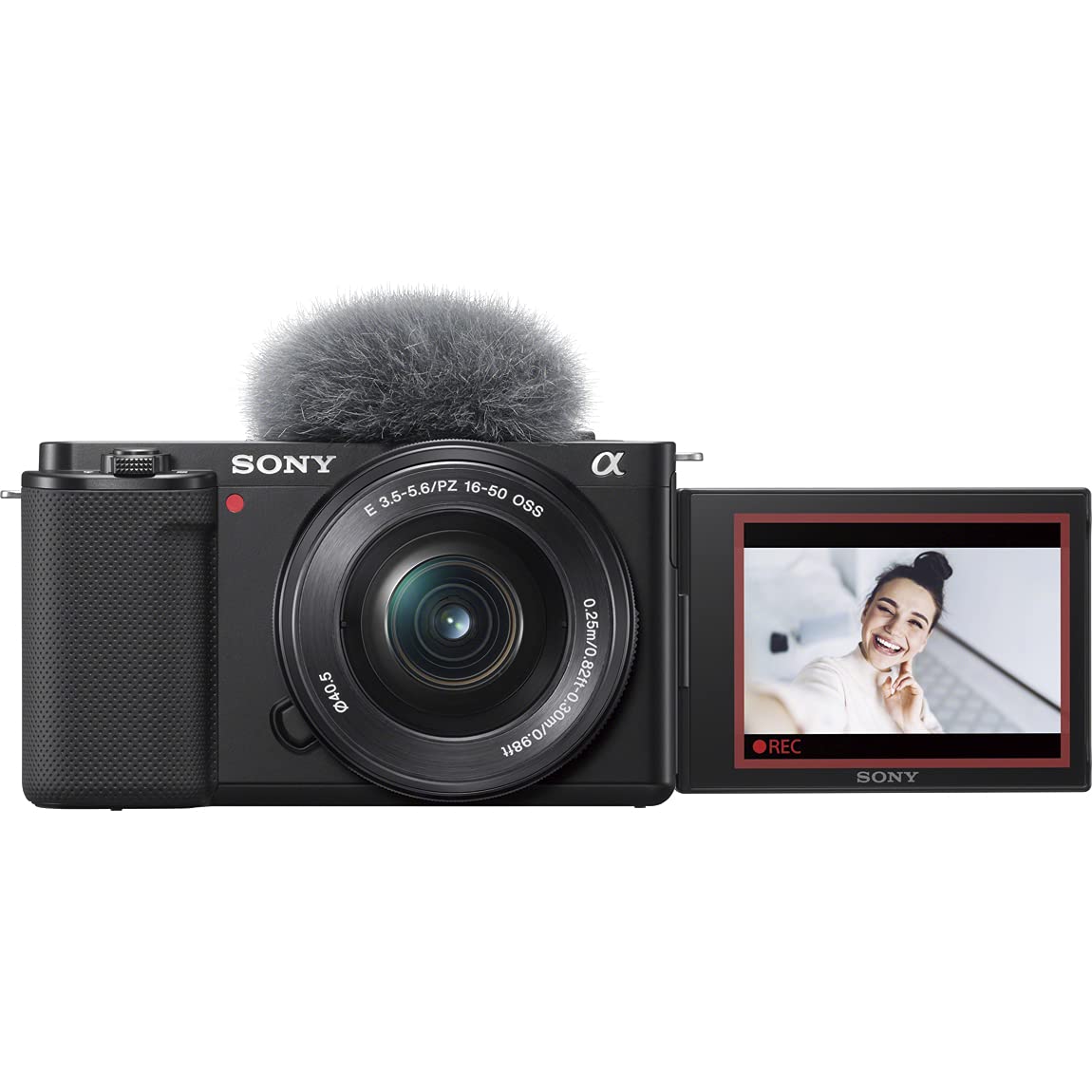 SONY(ソニー) Vlog用カメラ レンズ交換式VLOGCAM APS-C ミラーレス一眼カメラ ZV-E10 パワーズームレンズキット(同梱レンズ:SELP1650) ウィンドスクリーン付属 ブラック ZV-E10L B商品画像
