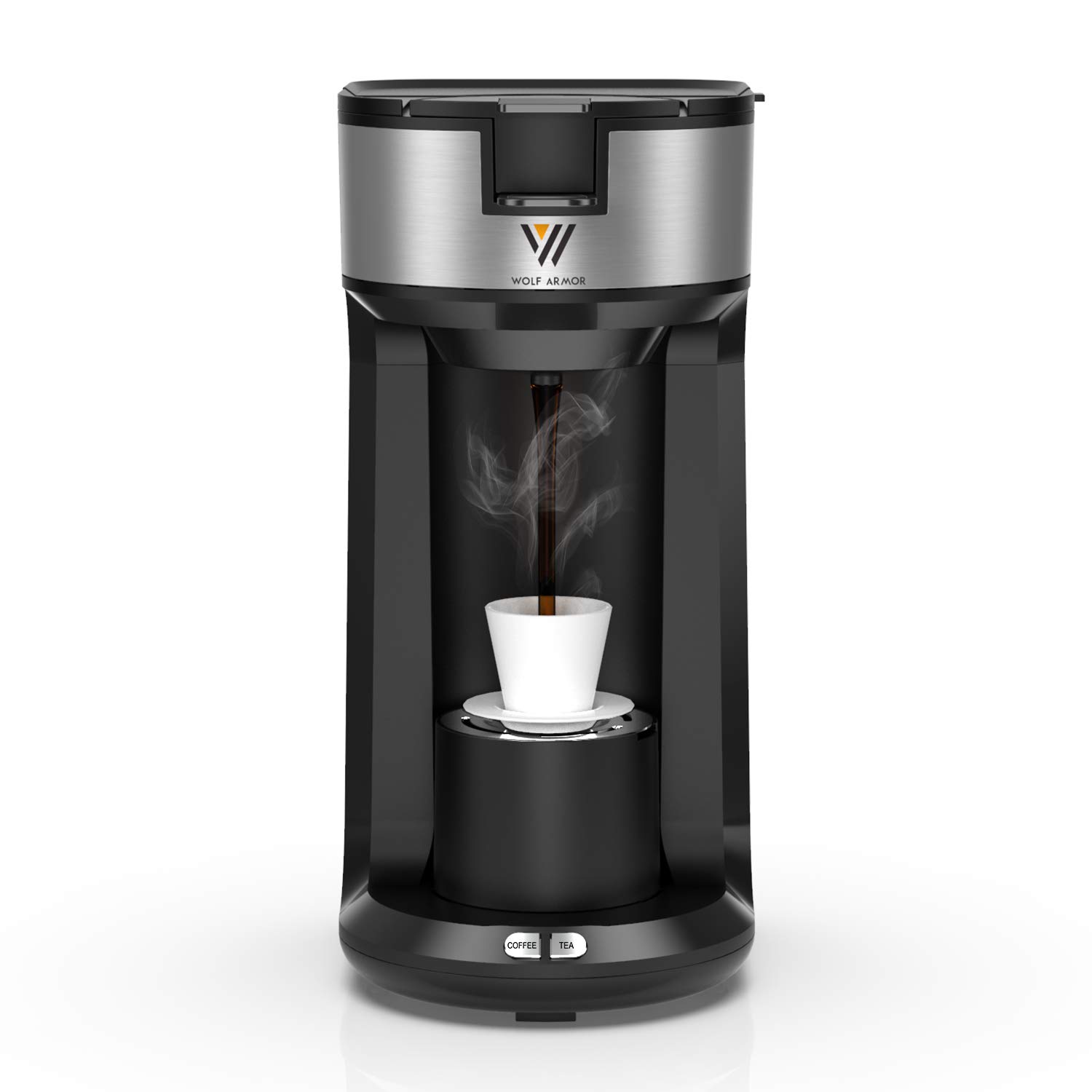 Buy WOLF ARMOR Single Serve Coffee Maker for K Cup Pods, Coffee Grounds