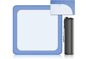 XXSTAR 32.5 Inch Mahjong Mat for Table, 3MM Non-Slip & Noise Reduction Gaming Mat with Drawstring Bag, Perfect for Poker, Board Games, Card Games, Tile Games, and Dominoes (Salvia Blue-Light Steel Blue)