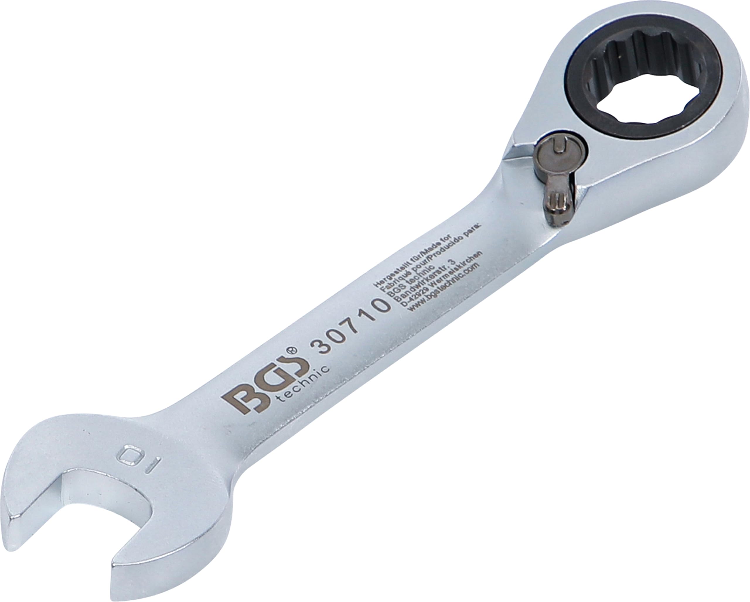 BGS 30710 | Ratchet Combination Wrench | short | reversible | 10 mm