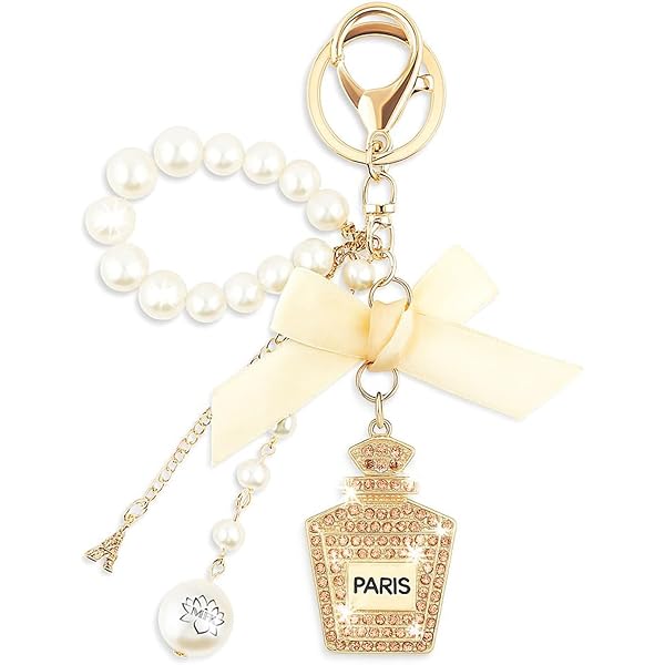 Dubtnion Gold Bubble Initial Keychain | Letter A-Z Bag Charm | Personalized Purse Accessory - View #3