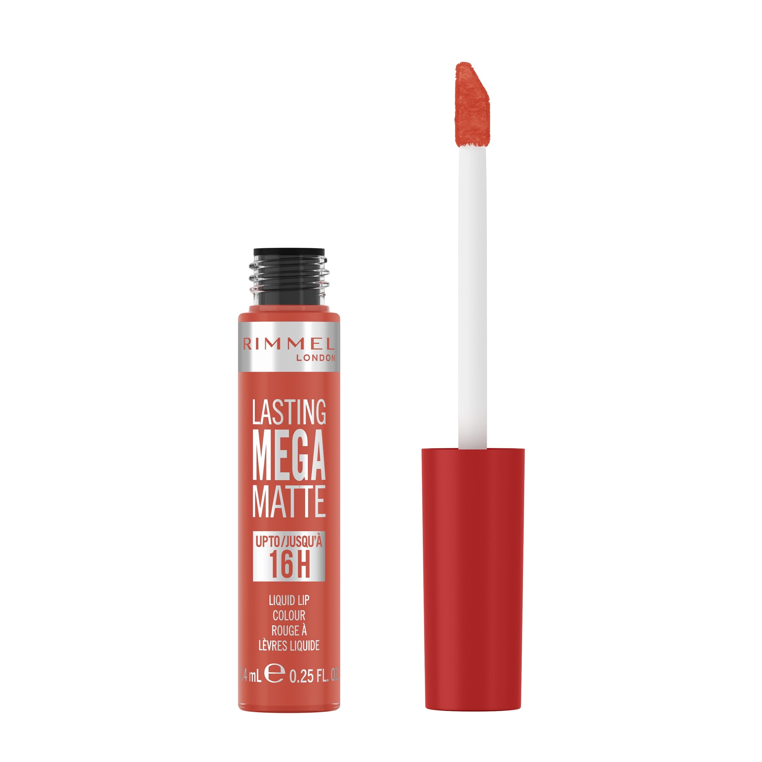Photo 1 of Rimmel London Lasting Mega Matte Liquid Lipstick, Long-Lasting, Hydrating, Vegan Formula - 600 - Coral Sass, 0.25oz