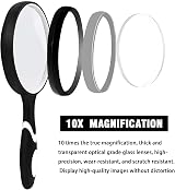 Faumsut Large 10X Magnifying Glasses Reading Handheld Set 2pcs White view 3