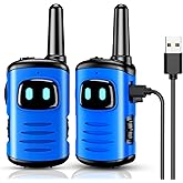 Rechargeable Kids Walkies Talkies Toys: 2 Pack Kids Walkie Talkies Christmas Birthday for 3 4 5 6 7 8 Year Old Boys Grandkids Stocking Stuffers Toys for 3-5 5-7 Year Old Boy Camping Outdoor