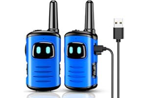 WEBSPIDEE Rechargeable Kids Walkies Talkies Toys: 2 Pack Kids Walkie Talkies Birthday for 3 4 5 6 7 8 Year Old Boys Toys for 3-5 5-7 Year Old Boy 2 Way Radio Toy Camping Outdoor