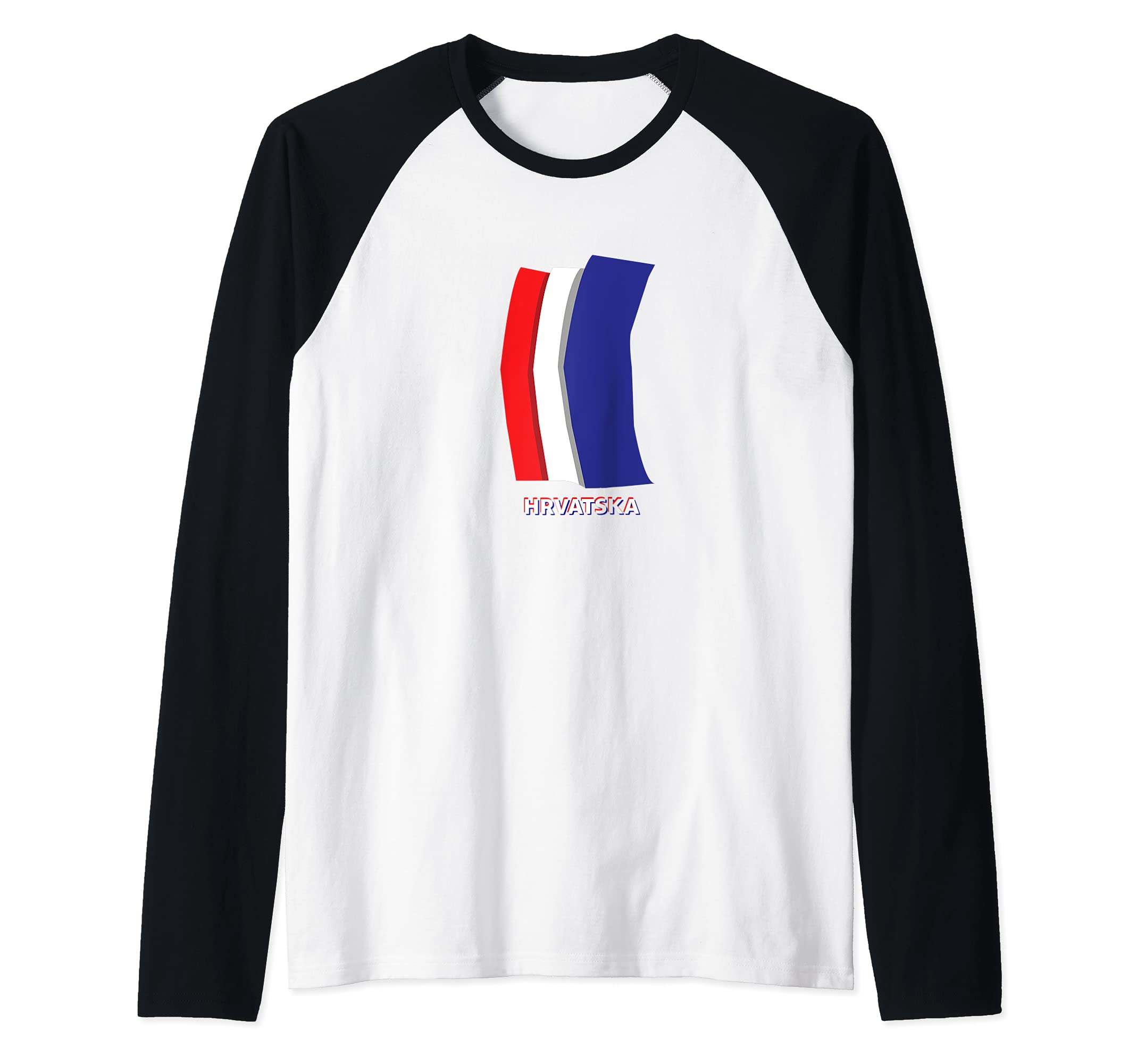 Flag Croatia Raglan Baseball Tee