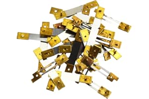 TAURISH 10 Units French Clock Pendulum Suspension Springs - Brass Blocked Antique Clock Repair Parts for Mantel Wall Clocks