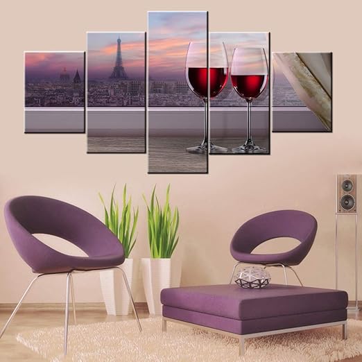 Glass of red wine Canvas Art Cheap Wall Print Home Interior