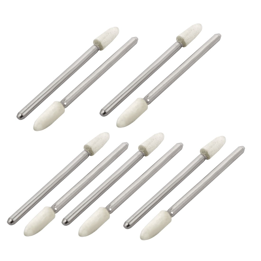 Sourcingmap 2.35mm Shank 4mm Tapered Felt Head Grinding Mounted Point Polishing Tool 10pcs