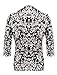 Allegra K Men Floral Prints Long Sleeves One-Button Casual Blazer Jacket Black M
