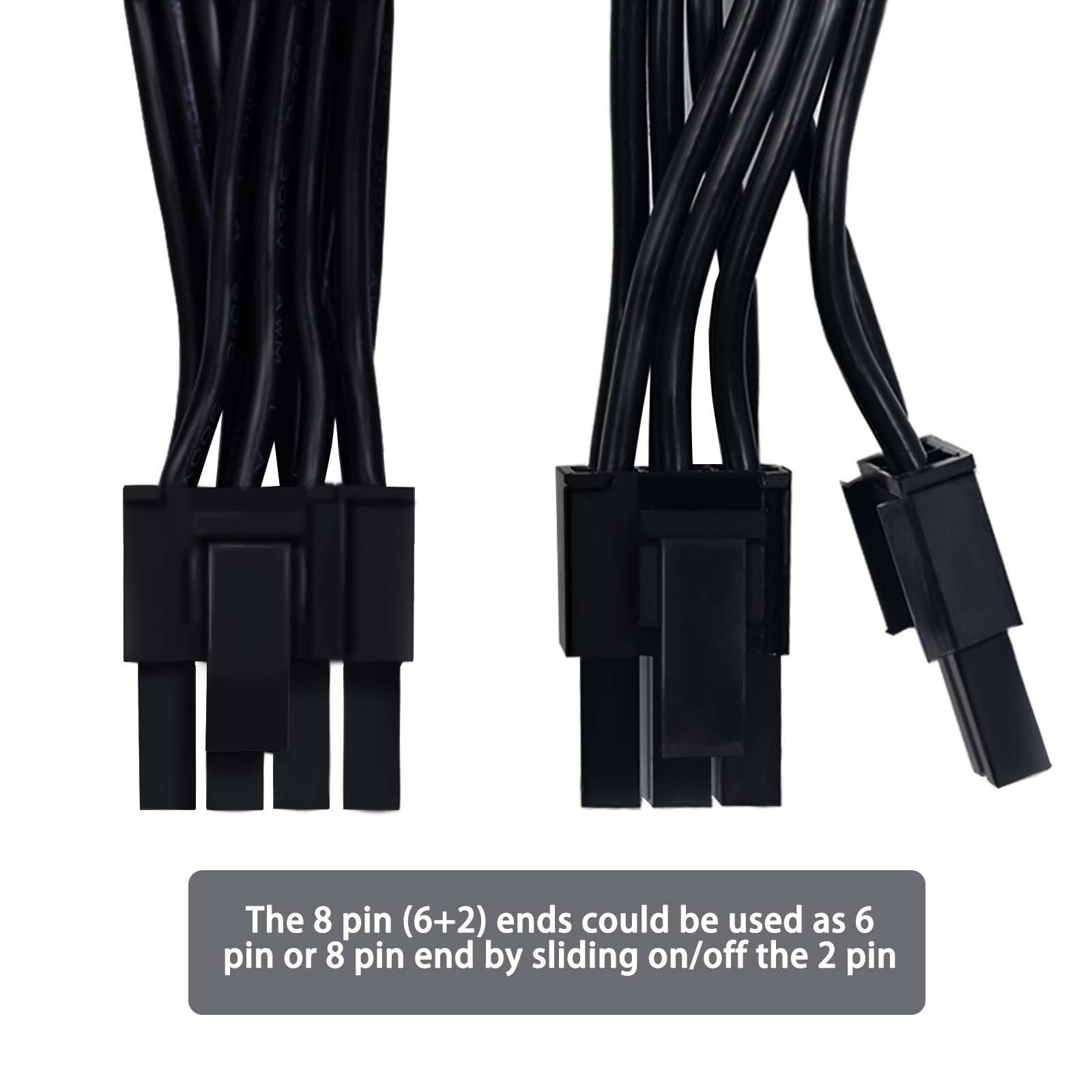 Für Corsair CX450m Dual 8 (6 2) Pin PCIe Modular Netzteil Kabel