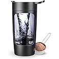 SQUATZ Electric Protein Shaker Bottle - Workout Blender Bottle - Portable Gym Shake Mixer, USB Rechargeable - 22oz