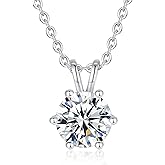 FANCIME Moissanite Necklace for Women 925 Sterling Silver Pendant Necklace