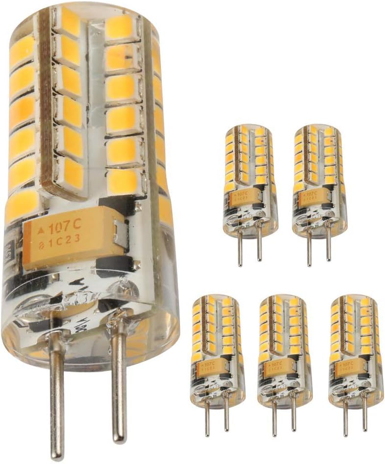 Ukey U GY6.35 LED, led Halogen Replacement 3W Bi-pin Base AC/DC 12V 2700K Warm White Dimmable,led Landscape Light Bulbs 30W Replacement 5Pack (3)
