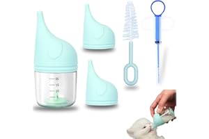 TEBCUZ 5 pcs Kitten Bottle Miracle Nipple for Kittens Anti-Choking Design for Newborn Kittens Puppies Small Animals (20 ml)