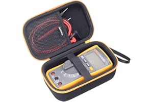 RLSOCO Case for Fluke 114/117/116/115/113 Electrical TRMS Multimeter, Hard Carrying Case - Black (Case Only)