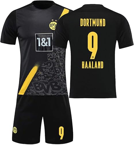 Amazon Co Jp サッカーユニフォーム 21大人 ジュニア キッズ トレーニングウェア Fcドルトムント アウェイ サッカー ジャージ黒9 Haaland ハーランドロイス フットボールジャージ レプリカ 半袖ユニフォーム21新しいシーズンユースメンズスポーツシャツとショーツ