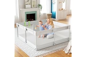 FODOSS Baby Playpen, 47x47in Small Play Pen,Toddler Playpen for Apartment,Play Yard,Activity Fence, Extra Large Baby Playard