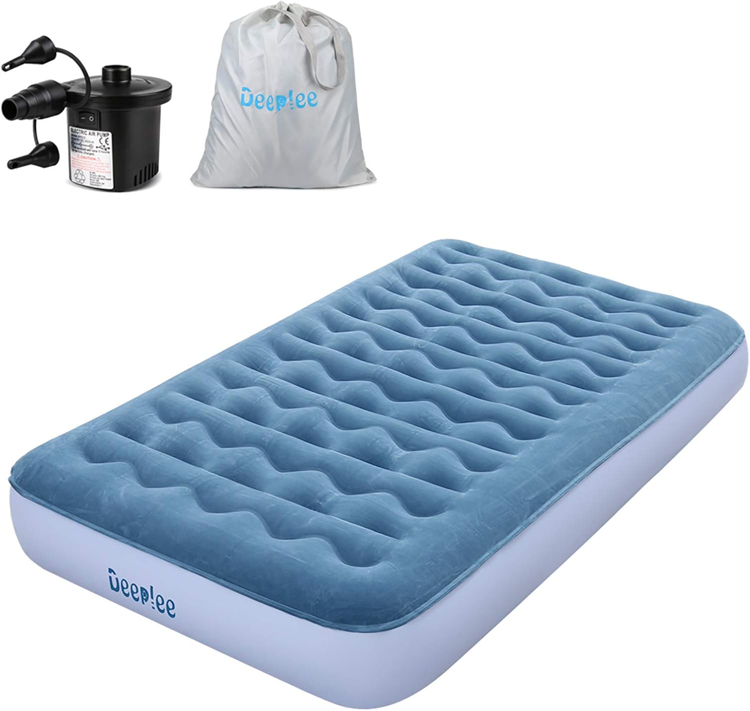 Deeplee Air Bed, Single Airbed Twin Size Air Mattress for Outdoor
