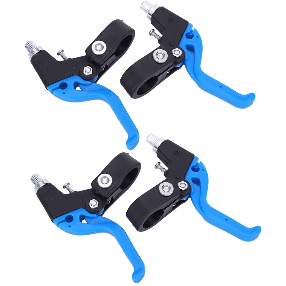 Keenso 2 Pairs of Adjustable Bicycle Brake Levers, Nylon Bicycle Brake Handle for Children for Handlebar Diameter 22.2mm/0.9 inches (Blue Black)