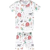 Copper Pearl Two Piece Short Sleeve Toddler Pajamas PJ Sets for Boys and Girls - Adorable Pattern Summer Pajamas Shorts to Keep Cool While Sleeping, Size 12 Months to 5T - Farmstead