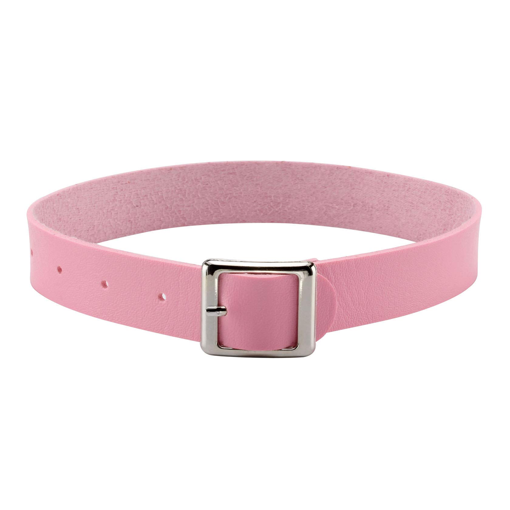 JJDreams Punk Classic PU Leather Pink Choker Adjustable Buckle Necklace Collar for Women Men