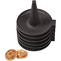 6 PCS Donut Mould Set Silicone Bagel Moulds Doughnut Moulds Round Donut Bagel Baking Tray Stackable Mesh Perforation Donut Pa