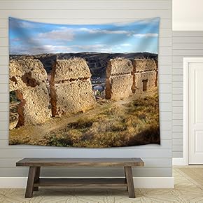 Image of Medieval Town Daroca, Teruel, Aragon, Spain - Fabric Wall Tapestry Home Decor - 51x60 inches
