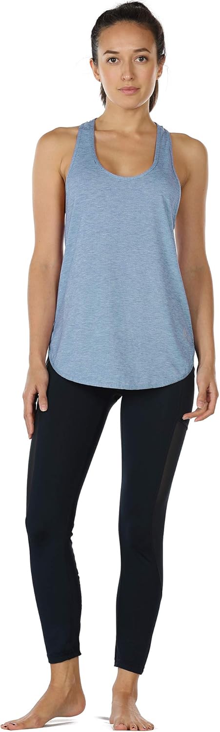 icyzone Workout Tank Tops for Women - Athletic Yoga Tops, Racerback Running Tank Top(Pack of 2): Clothing