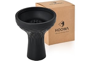 HOOWA Hookah Bowl Silicone Phunnel Bowl Premium Hookah Heat Management Shisha Tobacco Bowl Right Replacement for Clay, Ceramic Bowls 3.8" Tall Gift Box (Lotus 7 Hole)