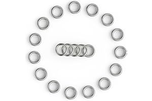 BEYOURD 5/8 inch Metal O Rings, Stainless Steel Round Ring Buckles, Solid Welded Metal Loop for Dog Collars, Macrame, Hanging Strap Slings