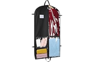 Zilink Clear Garment Bag for Teen Girls & Boys Dance Bags for Dancers Dance Costume Garment Bag for Teenagers with Zip Pocket