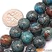 GEM-Inside 10mm Round Dyed Blue Crazy Lace Agate Smooth Gemstone Loose Beads Energy Stone Power Beads for Jewelry Making 15