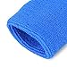 Mallofusa 10 Pack Colorful Sports Basketball Football Absorbent Wristband Sweatbands Party Outdoor Activity (Dark Blue)