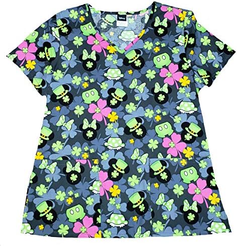 Mickey Mouse Cherokee Scrubs Tooniforms Disney Christmas V Neck Top Tf690 Mkgn Ebay