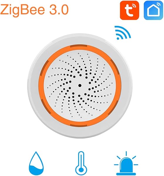 aixi SHS Tuya ZigBee Smart Alarm Sirene Luftfeuchtigkeit Temperatursensor 3 in 1 USB Netzteil Smart Life App Steuerung bentigt ein Tuya ZigBee 3 0 Gateway nicht enthalten