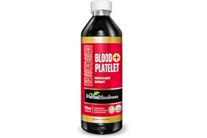Herbal Goodness Papaya Leaf Blood Platelet Liquid Supplement 12oz - 20x Strength - Iron, Blood Platelet, Bone Marrow, Immune Support - Blood Cleanse Formula - Made in USA