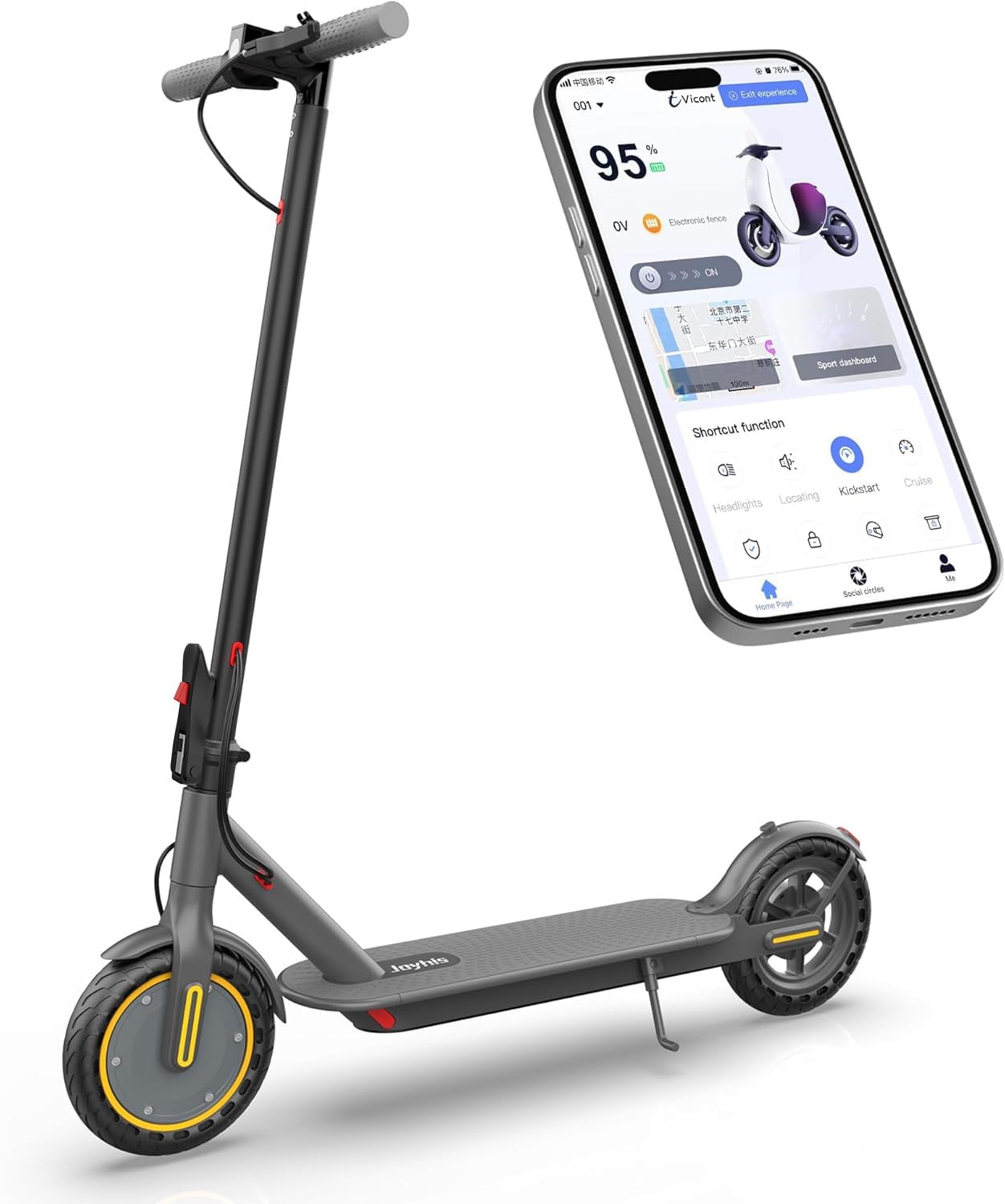 16mph Electric Scooter Adults, Max 16Mph & 10-15 Miles Range E-Scooter ...